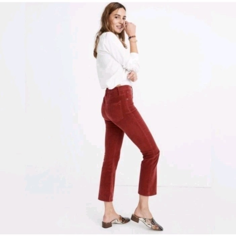 Madewell Cali Demi-Boot Corduroy Pants Womens 26 Button-Front Edition Boho
